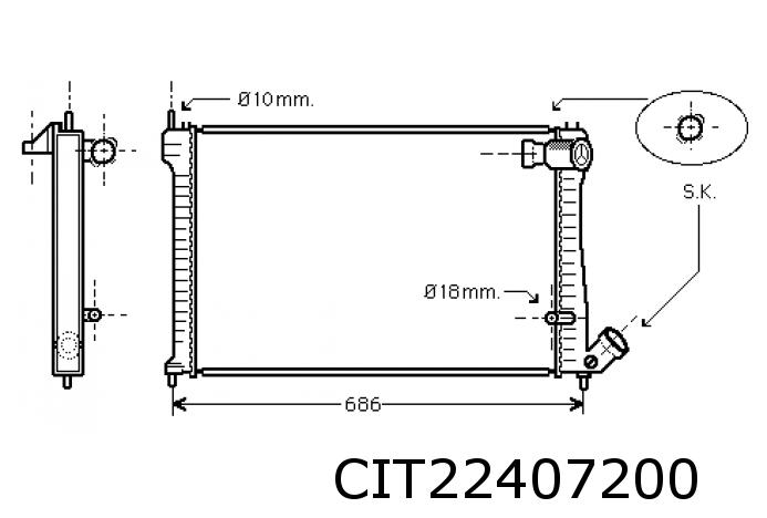 Radiateur nieuw 1301GL