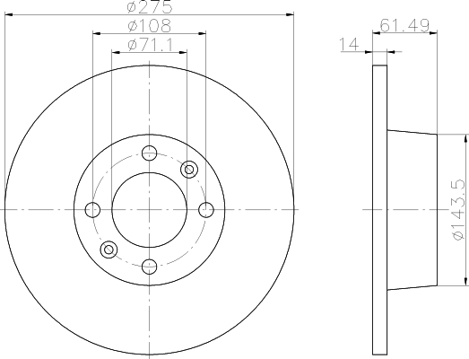 Remsys. kit 2 remschijven a. 4246W4