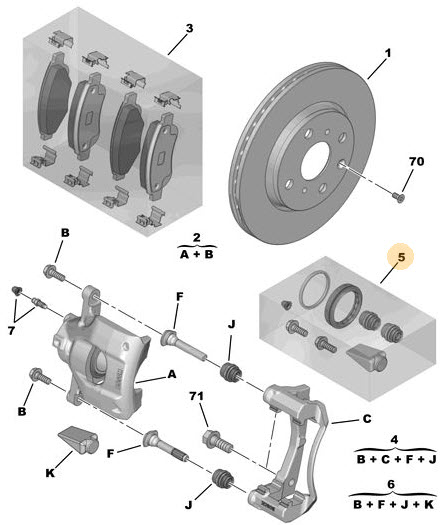 Reparatieset remklauw 4427A4