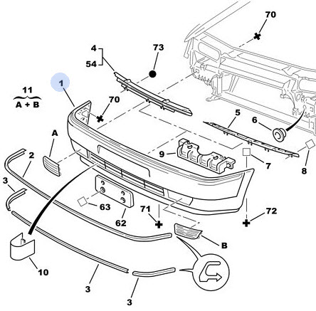 Voorbumper 7401CK