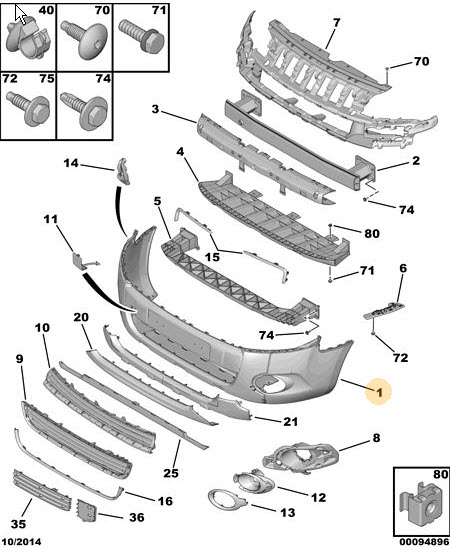 Voorbumper 7401PW