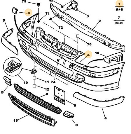 Voorbumper 7401R6