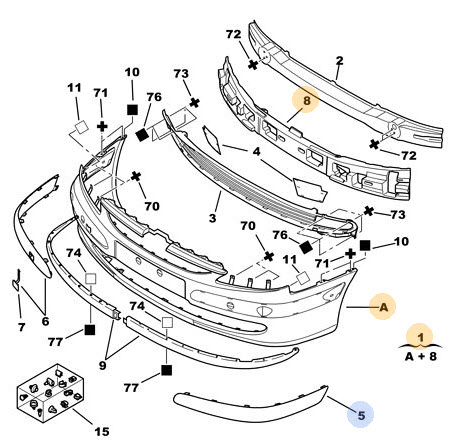 Achterbumper 7410Q2