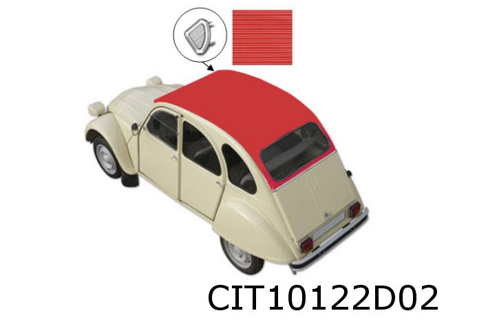 2CV Club dak (binnensluiting) rood REF115Rouge