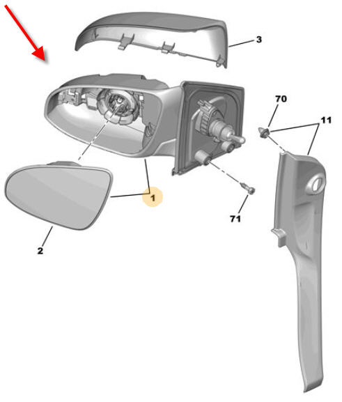 Buitenspiegel 879400H080