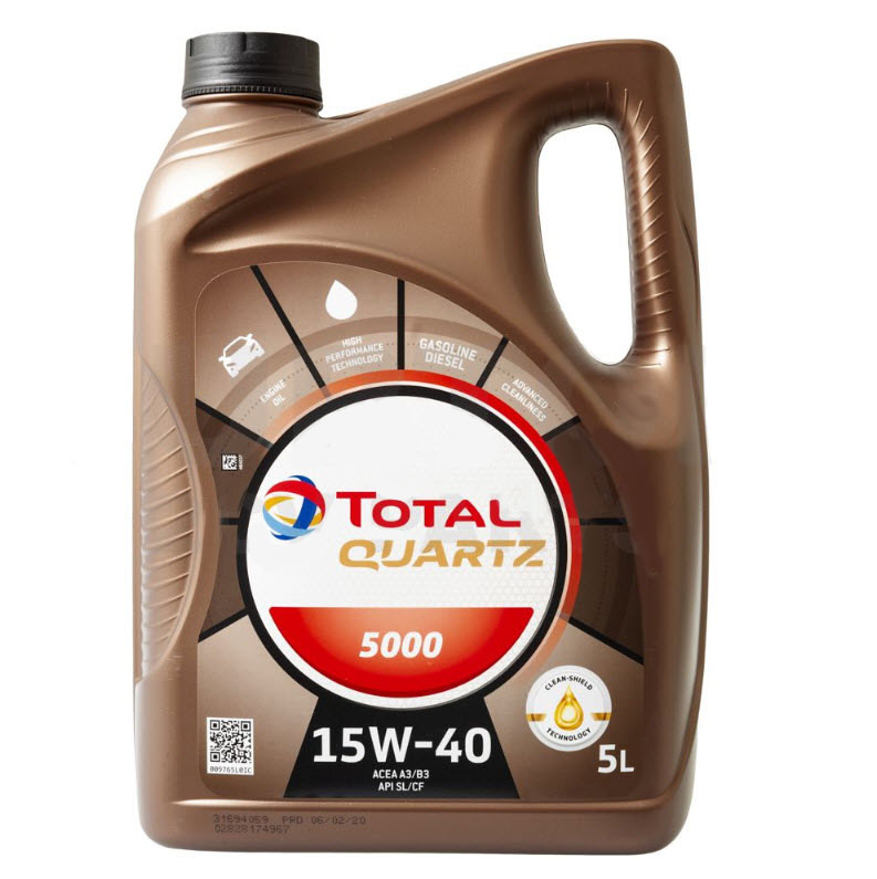 15W40 5L Quartz 5000 Motorolie Total 5LITER